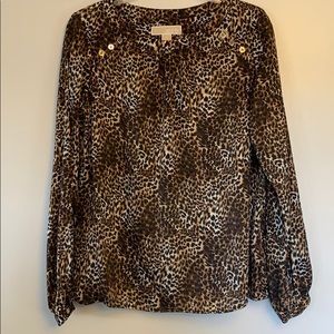 Michael Kors - size 4, animal print blouse